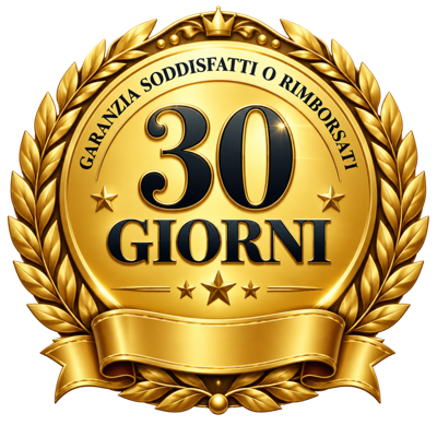 Garanzia 30 giorni soddisfatti o rimborsati